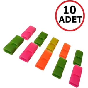 10 Adet Düdük Plastik Deprem Düdüğü
