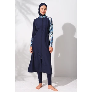 Pierre Cardin Uzunkollu Fermuarlı Tesettür Mayo  Desenli 231913