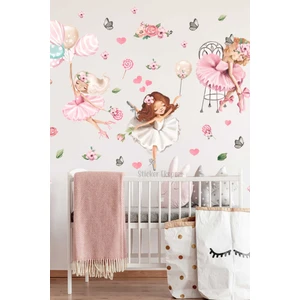 Sticker Ekspres Soft Balerinler Balerin Çocuk Odası Duvar Sticker Seti