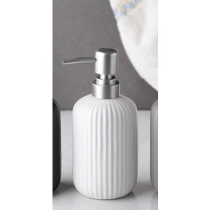 Seramik Sıvı Sabunluk 400 ml Beyaz Suya Dayanıklı Şık Tasarım Banyo Aksesuarı
