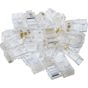 RJ45 Ethernet Plastik Konnektör Ucu 25 Adet