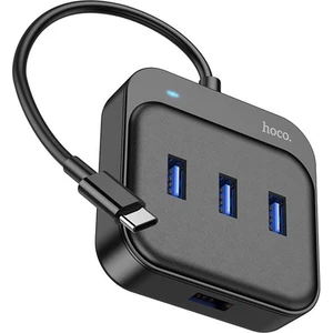 Polham 4in1 20CM Kablolu Type C To 4x USB 3.0 Çoğaltıcı Çevirici Adaptör, LED Göstergeli USB Hub