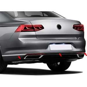 Vw Passat B8.5 Krom Arka Tampon Çıtası P.çelik 2019 ve Üzeri