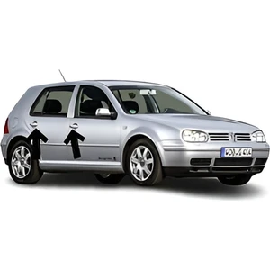 Volkswagen Golf 4 Uyumlu 1998-2004 Krom Kapı Kolu 4 Kapı Paslanmaz Çelik