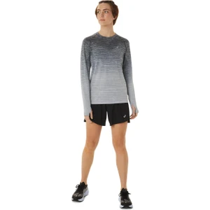 Kadın Gri Siyah Uzun Kollu Tshirt