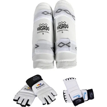 Haşado Taekwondo, Kol Kaval , Eldiven,ayak ,üstü -M- Beden Koruyucu Set