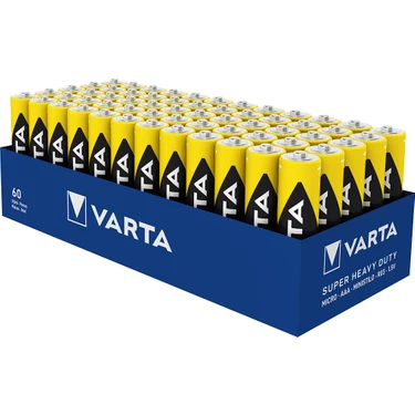 Varta 60 Adet İnce Pil Aaa Superlife Çinko Karbon Kumanda