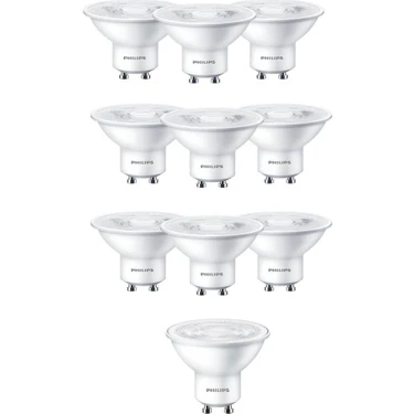 Philips 4,7W (50W) Led Spot Ampul Günışığı 4000K - GU10 Duy (10