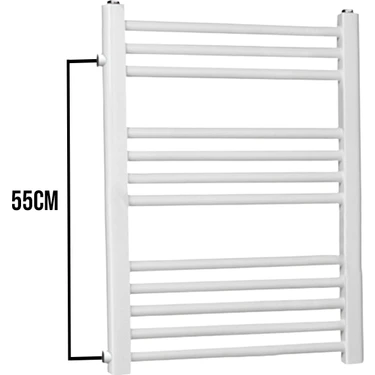 Toprak Havlupan 50/70 cm 10 Borulu Beyaz Renk Yandan