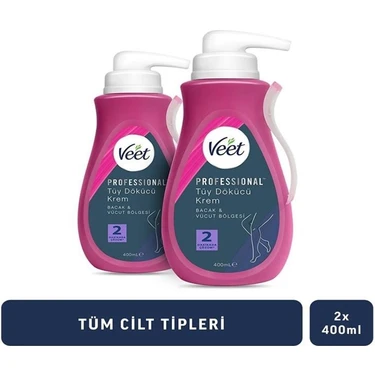 Veet Professional 400ml Tüy Dökücü Krem x2