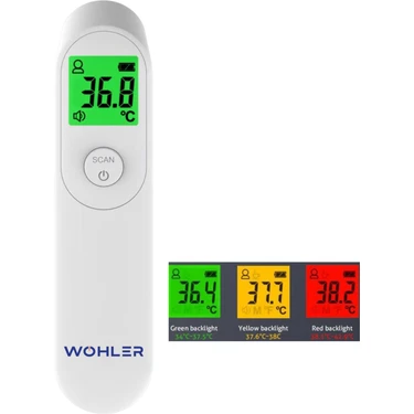 Wohler Temassız Dijital Ateş Ölçer Alından Vücut ve Nesne , FDA