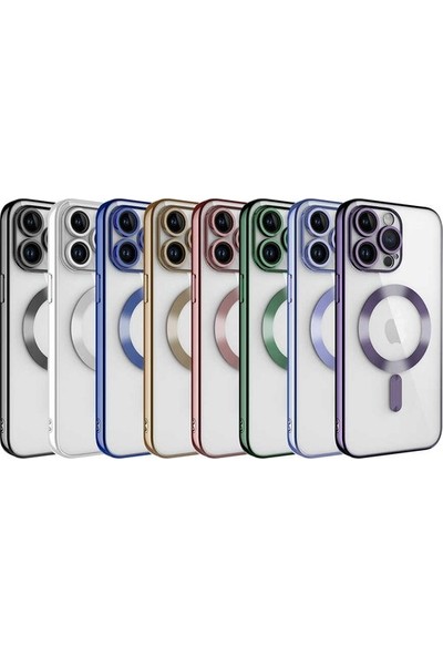 Arazon Arazon Iphone 13 Pro Max Uyumlu Kılıf Kamera Lens Korumalı Orta Logo Gösterir Magsafe Özellikli Kapak