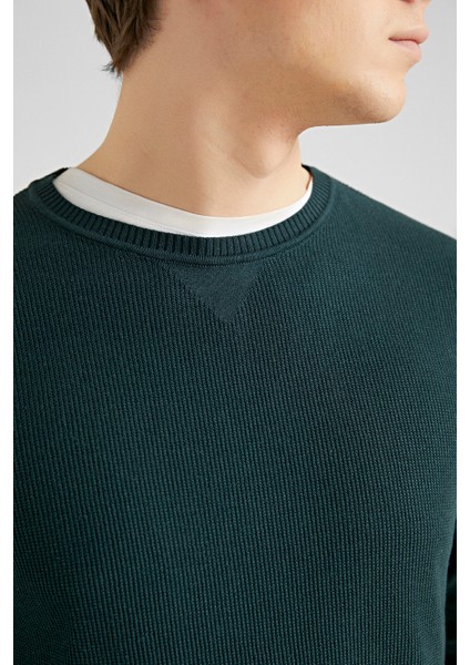 Regular Fit Yeşil Kazak 7HC061516200D