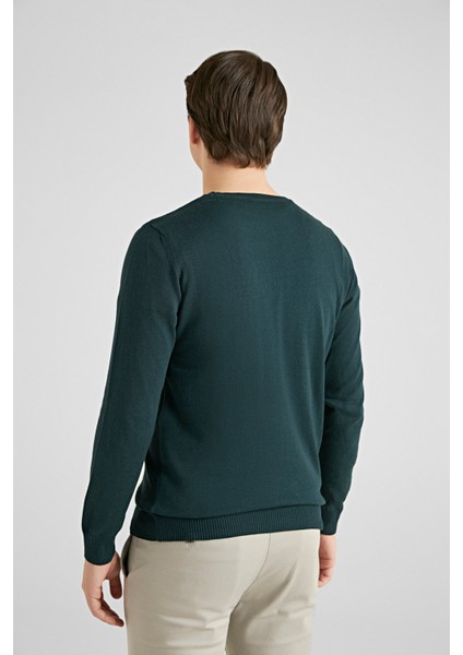 Regular Fit Yeşil Kazak 7HC061516200D