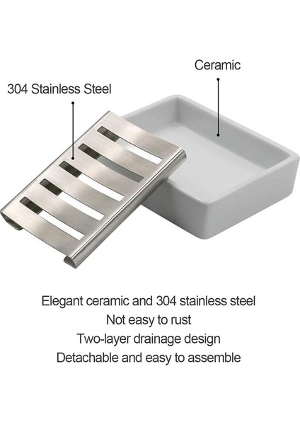 Seramik Banyo Sabun Tabağı Beyaz (Yurt Dışından) fiyatları