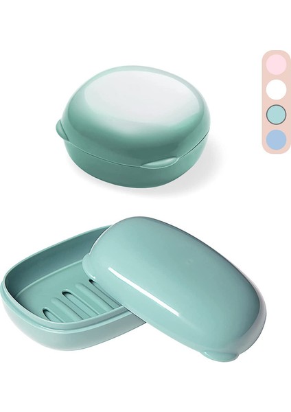 2 Sevimli Kapaklı Sabun Tabağı Yeşil (Yurt Dışından)