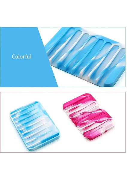 Silikon Sabun Tutucu 3 Parça Set 3 Renk (Yurt Dışından) fırsatları