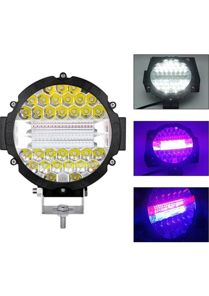 3 Modlu 3 Renk Kombo 51W Siyah Yuvarlak Off Road 12/24V Çalışma Tekne Lambası