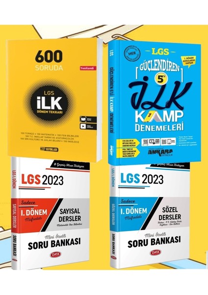 81D 8.Sınıf 1.Dönem LGS Hız 600 Soruda Ilk Dönem 5'li Ilk Dönem Data 1.Dönem Sayısal Sözel Soru