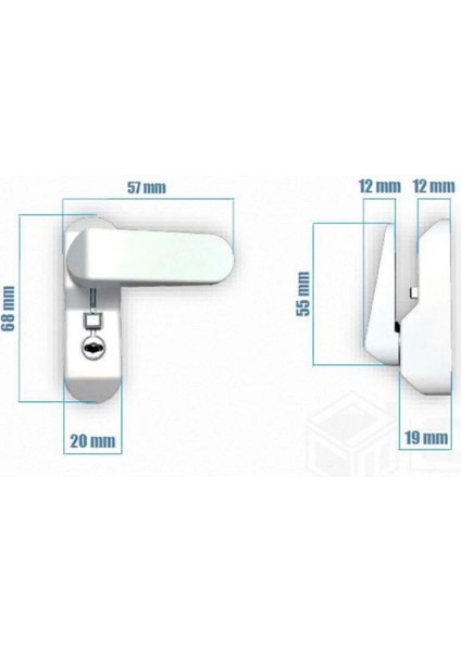 5 Adet Penkid Pvc Çocuk Emniyet Hırsız Güvenlik Kilidi Anahtarlı