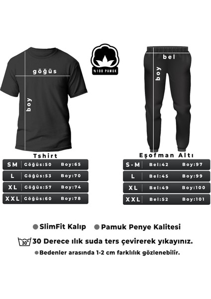 Unisex Shut Up Baskılı 2'li Eşofman Takımı