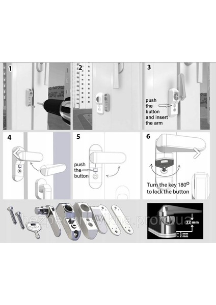 5 Adet Penkid Pvc Çocuk Emniyet Hırsız Güvenlik Kilidi Anahtarlı modelleri