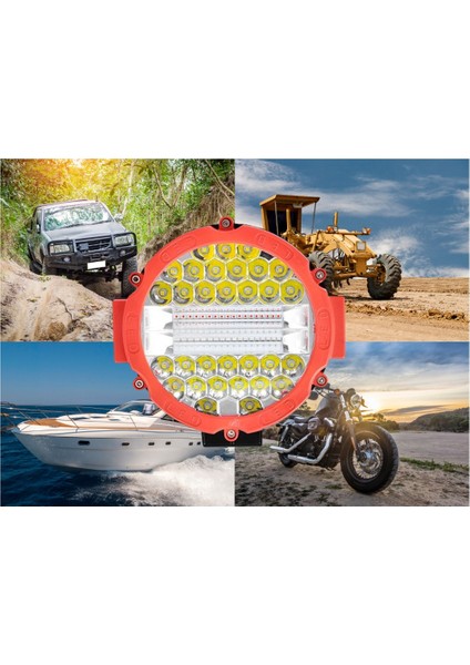 3 Modlu 3 Renk Kombo 51W Siyah Yuvarlak Off Road 12/24V Çalışma Tekne Lambası-Beyaz/mavi-Kırmızı/flaş Işık indirimleri
