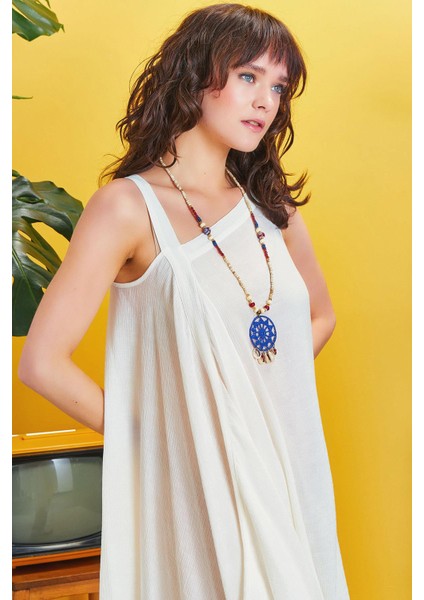 Çapraz Yaka Asimetrik Askılı Elbise fırsatları