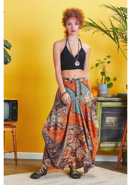 Beli Bağcıklı Cep Detaylı Şalvar Uzun Etek fiyatları