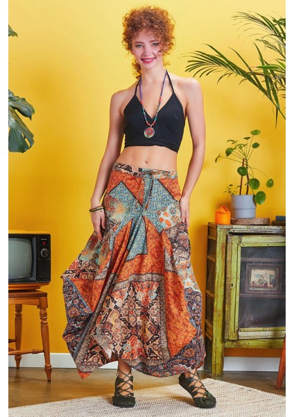 Beli Bağcıklı Cep Detaylı Şalvar Uzun Etek modelleri