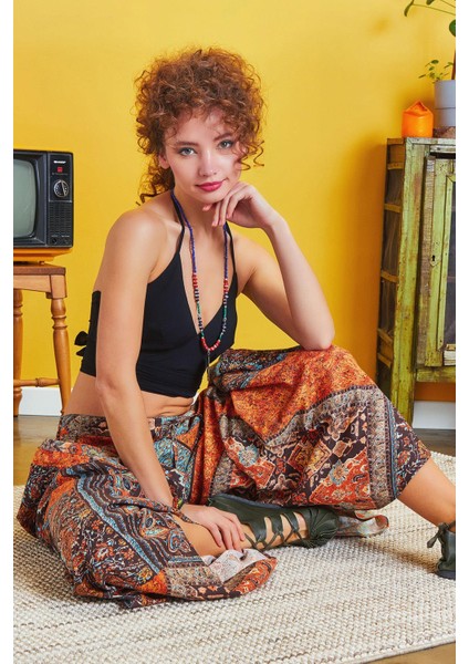 Beli Bağcıklı Cep Detaylı Şalvar Uzun Etek fırsatları