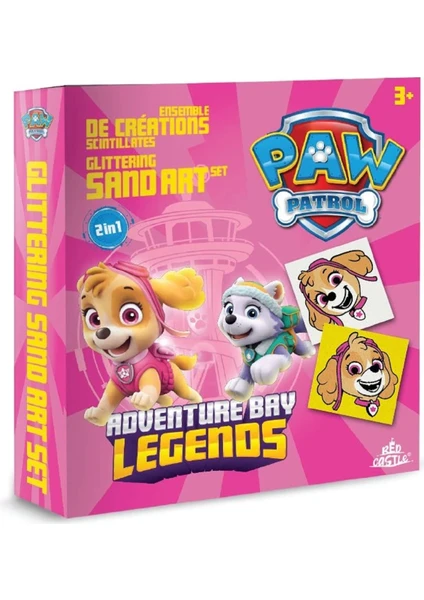 Red Castle Eğitici ve Eğlenceli Kum Boyama Seti-Paw Patrol Spin Master Advanture Bay Legends Mbks-03