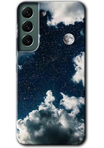 Samsung Galaxy S22 Kılıf Hd Desen Baskılı Arka Kapak - Gece Gökyüzü