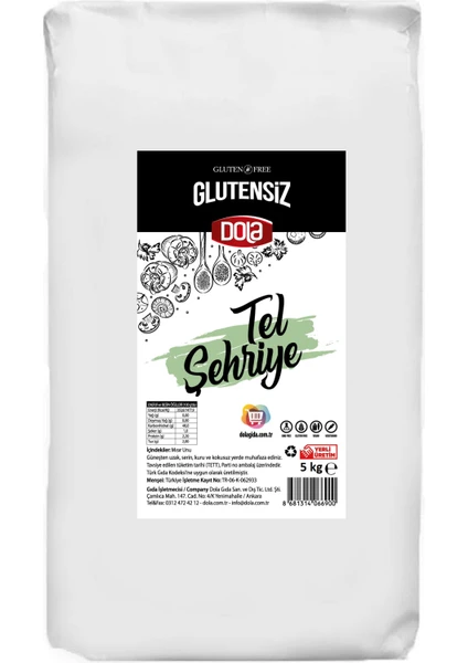 Glutensiz Makarna Tel Şehriye 5 kg