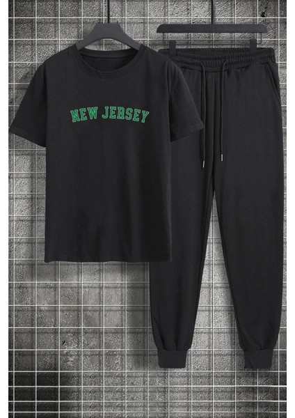 Unisex New Jersey Baskılı 2'li Eşofman Takımı
