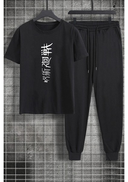 Unisex Jujutsu Kaisen Baskılı 2'li Eşofman Takımı