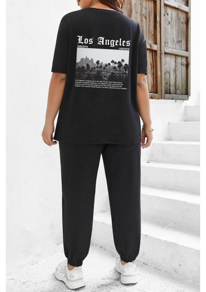 Unisex Los Angles Baskılı 2'li Eşofman Takımı