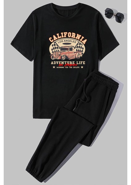 Unisex California Baskılı 2'li Eşofman Takımı