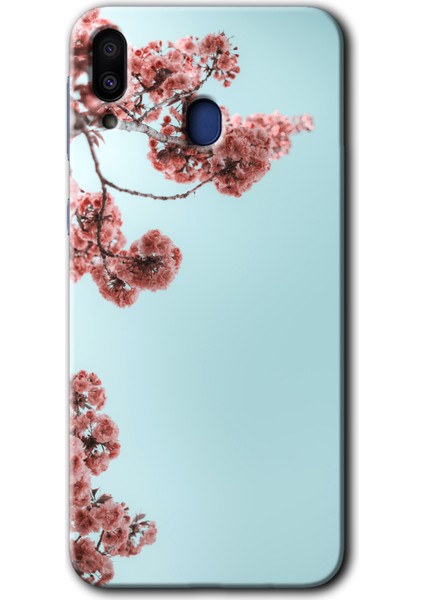 Samsung Galaxy M10 Kılıf Hd Desen Baskılı Arka Kapak - Japon Çiçeği