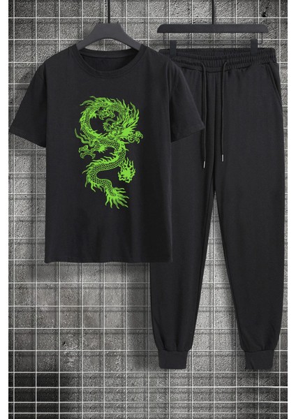 Unisex Chinese Dragonbaskılı 2'li Eşofman Takımı