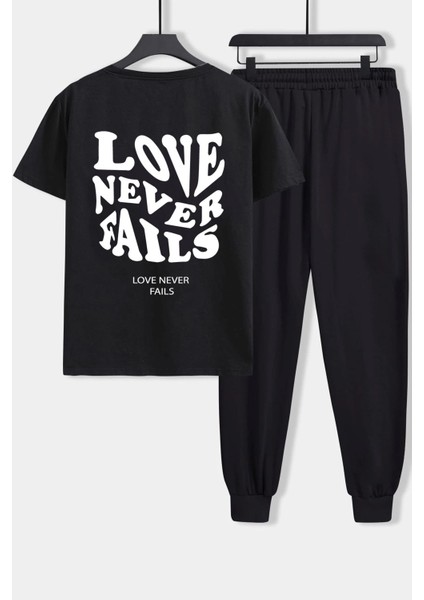 Unisex Love Never Fails 2'li Eşofman Takımı