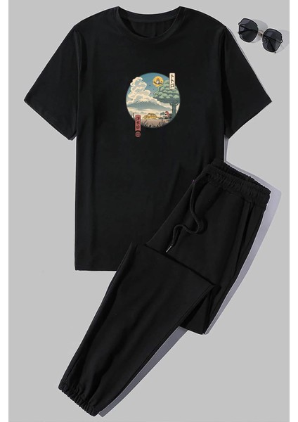 Unisex Neighbor's Ukiyo E Baskılı 2'li Eşofman Takımı