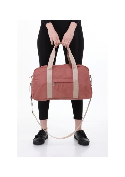 Icone Bag Unisex Spor Çantası, Paraşüt Kumaş Önü Cepli Unisex Spor Fitness Gym Çantası