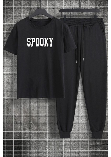 Unisex Spooky Baskılı 2'li Eşofman Takımı
