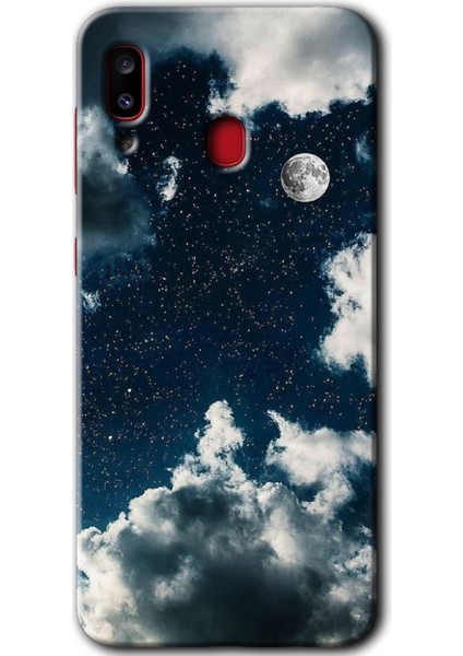 Samsung Galaxy A30 Kılıf Hd Desen Baskılı Arka Kapak - Gece Gökyüzü