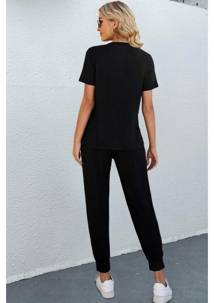 Unisex Over Thinking Baskılı 2'li Eşofman Takımı modelleri