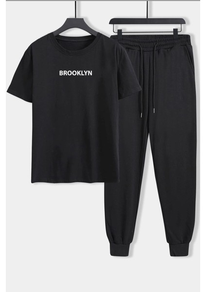 Unisex Brooklyn Baskılı 2'li Eşofman Takımı