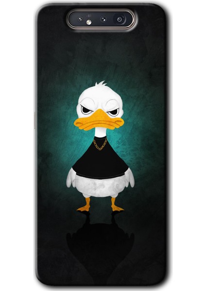 Samsung Galaxy A80 Kılıf Hd Desen Baskılı Arka Kapak - Angry Duck