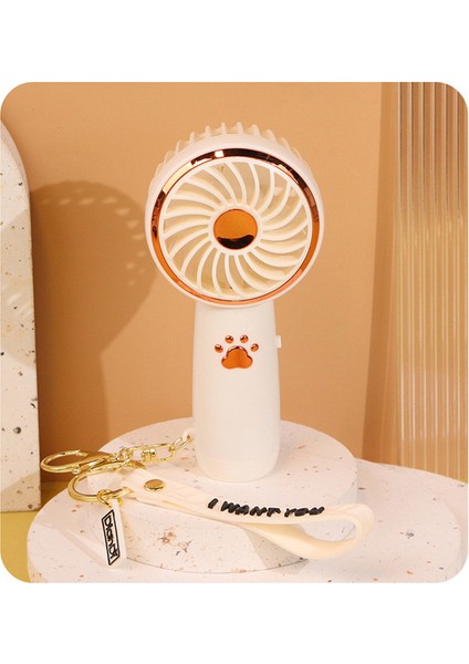 Anahtarlık Asma Taşınabilir Fan USB Ev Lady ve Student's Mini Fan Için Şarj Edilebilir El Taşınır Hayranları (Yurt Dışından)