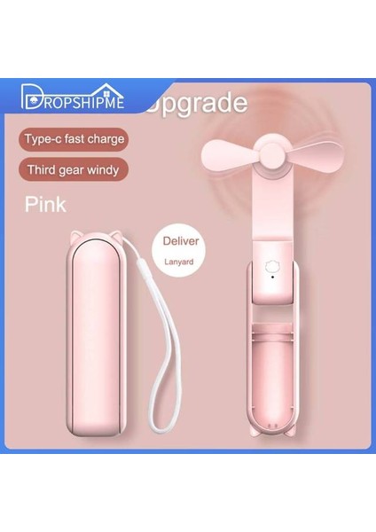 Kablosuz Fan USB El Fan Yerleşik Pil Şarj Edilebilir Katlanabilir 2000MAH Ev Ofis Için Soğutucu (Yurt Dışından)